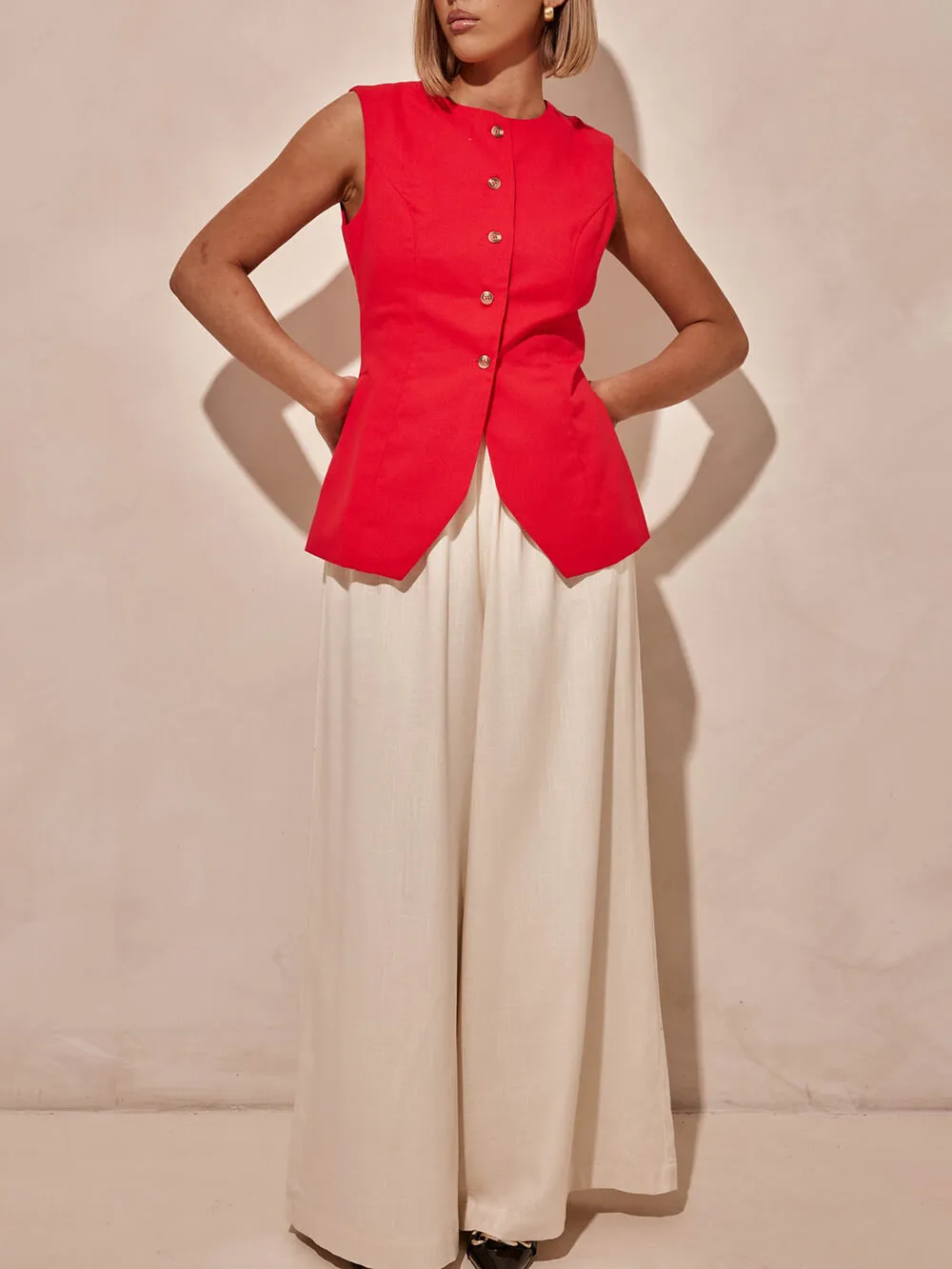 Modern Unique Elastic Pocket Wide Leg Pants sold by Like My Choice product image thumbnail 5