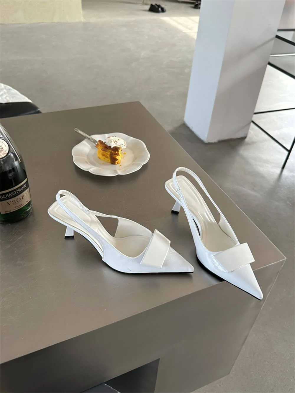 Square Buckle Pointed Toe Stiletto Mid Heel Cap Toe Sandals sold by Like My Choice product image thumbnail 5