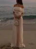 Elegant Sexy Off-the-shoulder Pleated Long Dress sold by Like My Choice