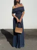 Elegant Sexy Off-the-shoulder Pleated Long Dress sold by Like My Choice