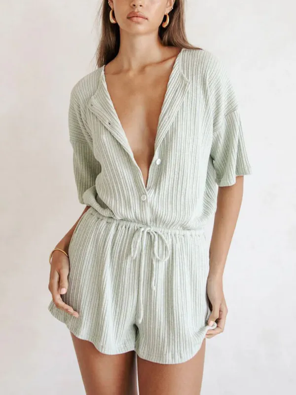 Loose Buttoned Loungewear Jumpsuit sold by Like My Choice