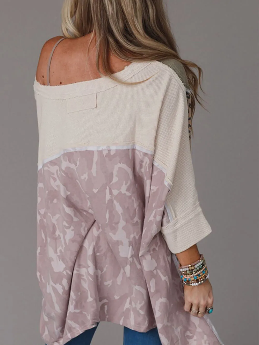 Casual Leopard Print Patchwork Sweatshirt sold by Like My Choice product image thumbnail 2