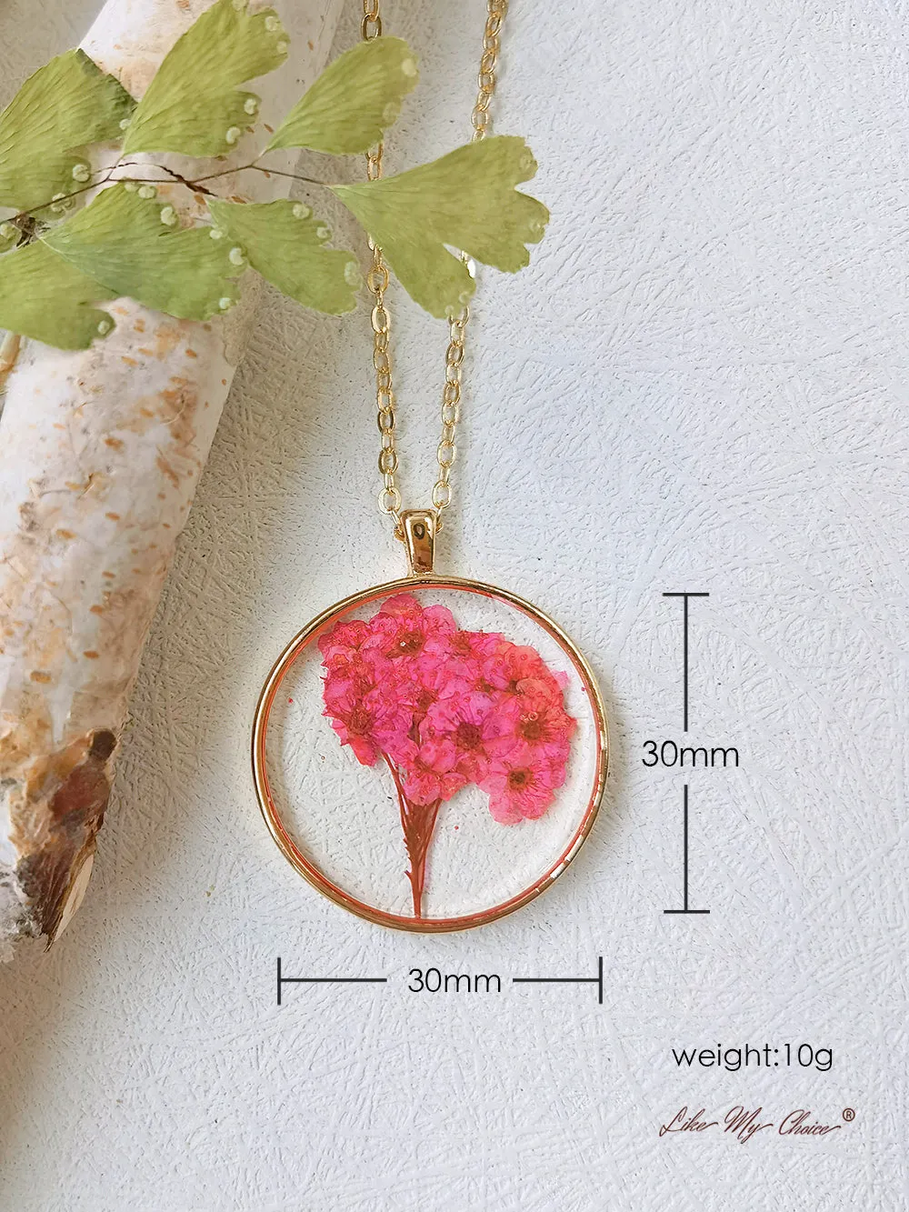 Small Daffodils Pressed Flower Necklace sold by Like My Choice product image thumbnail 4