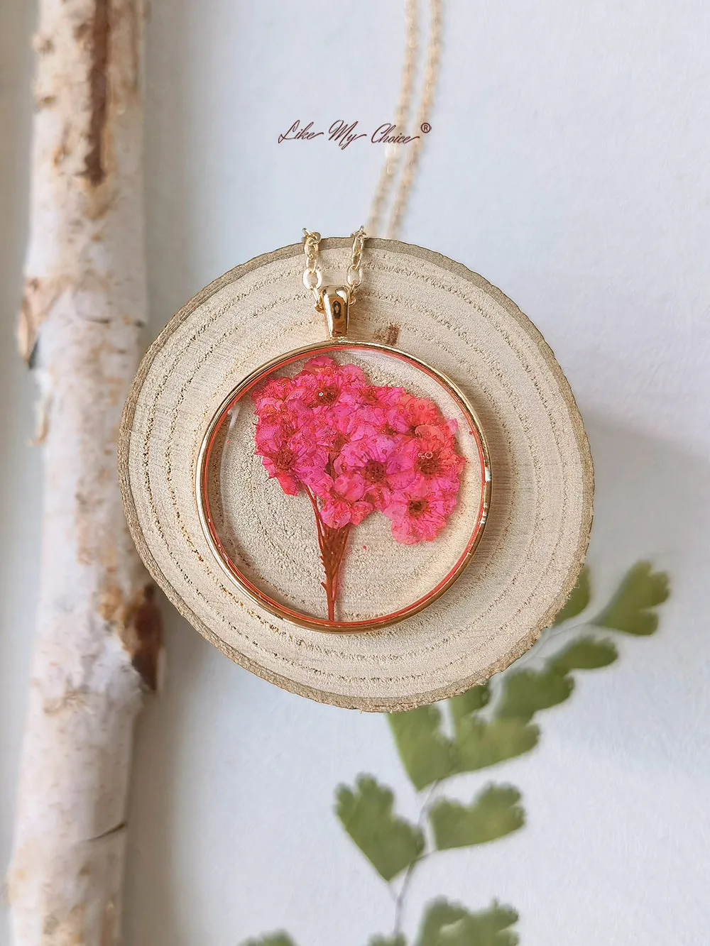 Small Daffodils Pressed Flower Necklace sold by Like My Choice