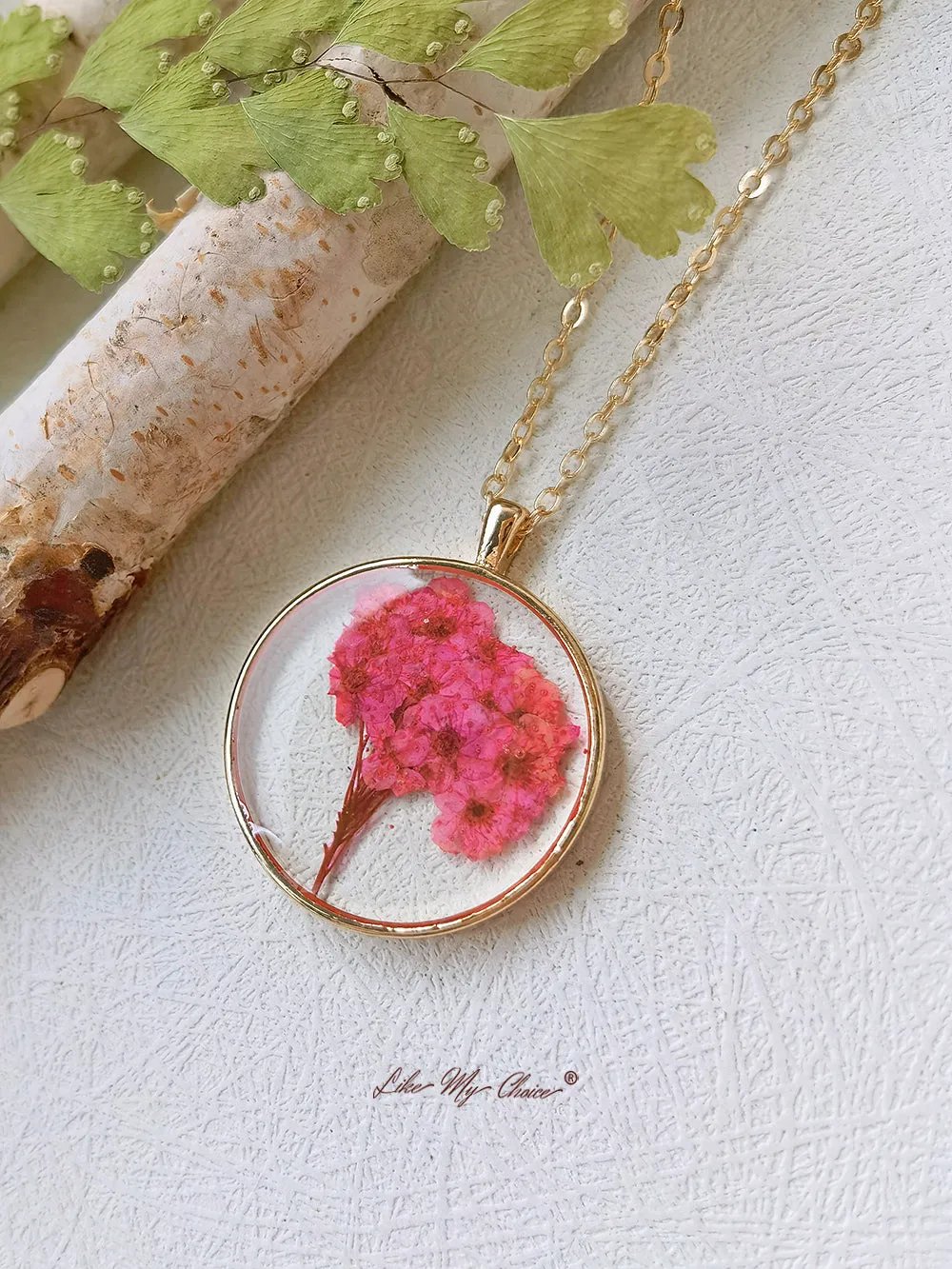 Small Daffodils Pressed Flower Necklace sold by Like My Choice product image thumbnail 2