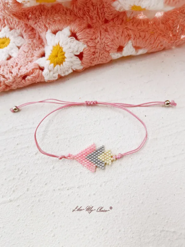 Adjustable Drawstring Beaded Bracelet Miyuki Palm Springs sold by Like My Choice