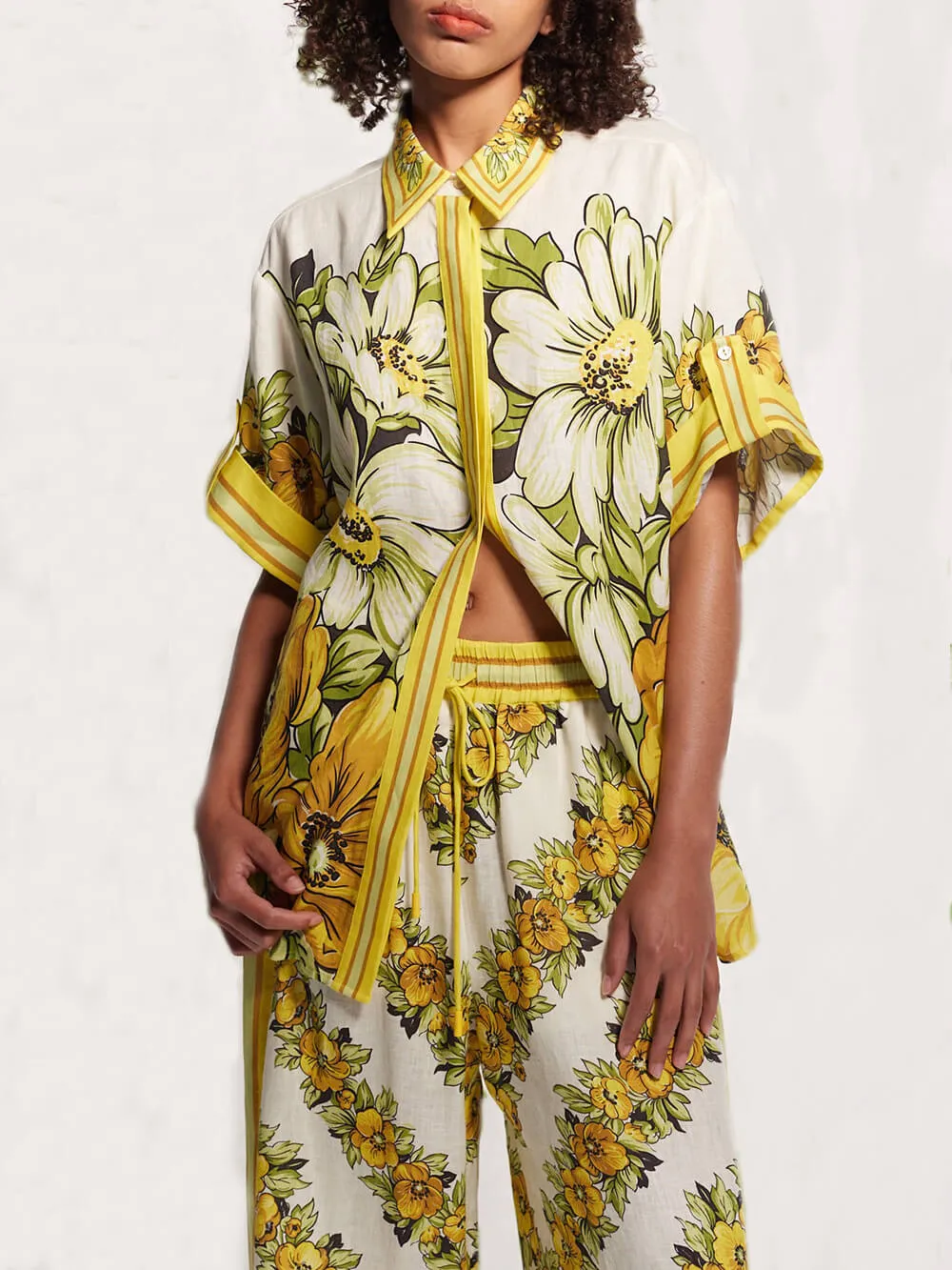 Classic Summer Oversized Cut Printed Pocket Wide Leg Pants sold by Like My Choice product image thumbnail 5