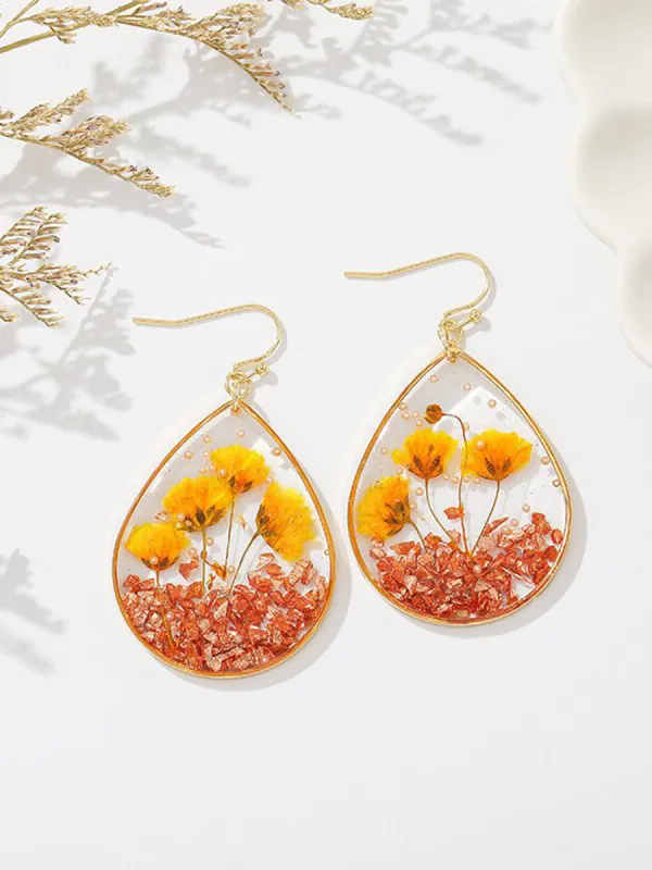 Handmade Mineral Begonia Flower Earrings sold by Like My Choice