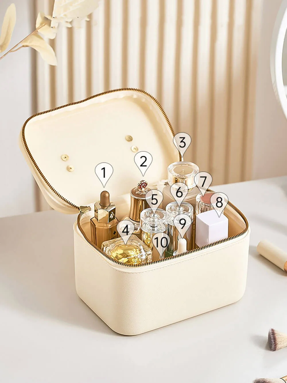 With Lid Waterproof Portable Makeup Bag sold by Like My Choice product image thumbnail 2