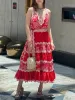 Beautiful Elegant Lace Stitching A-Line Midi Dress sold by Like My Choice