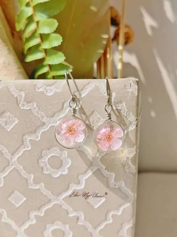 Cherry Blossom Earring Glass Ball Floral Nature Dangl sold by Like My Choice