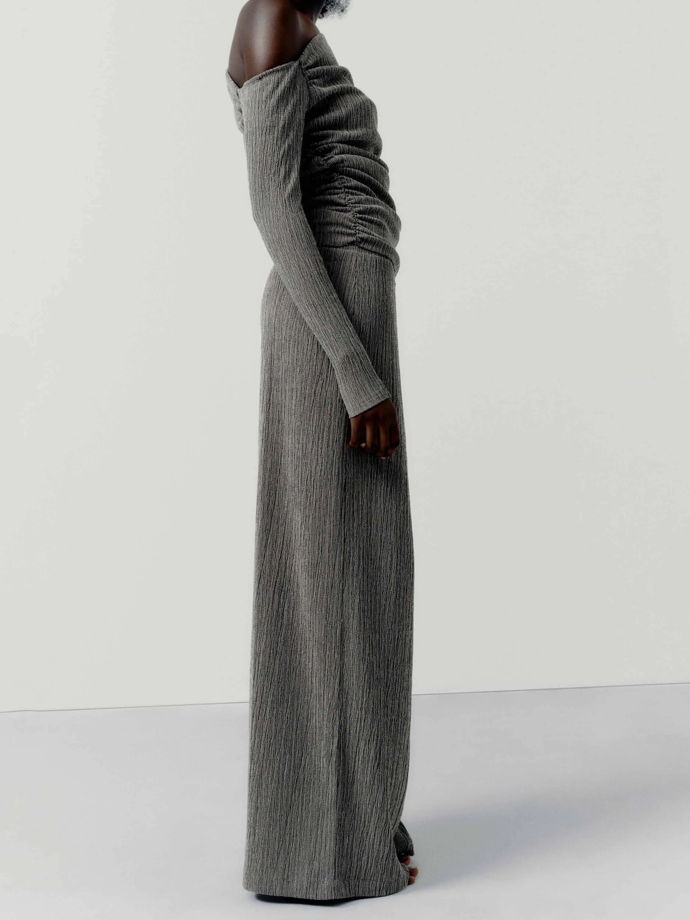 Fashion Textured Pleated Loose Wide Leg Pants sold by Like My Choice product image thumbnail 4