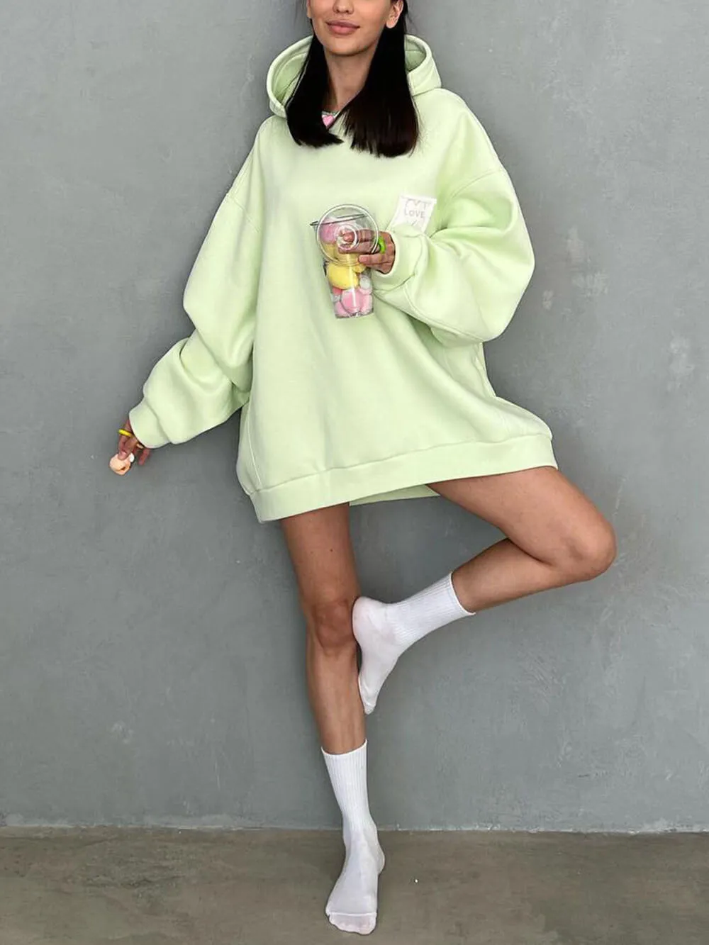 Loose Solid Color Sweatshirt sold by Like My Choice product image thumbnail 3