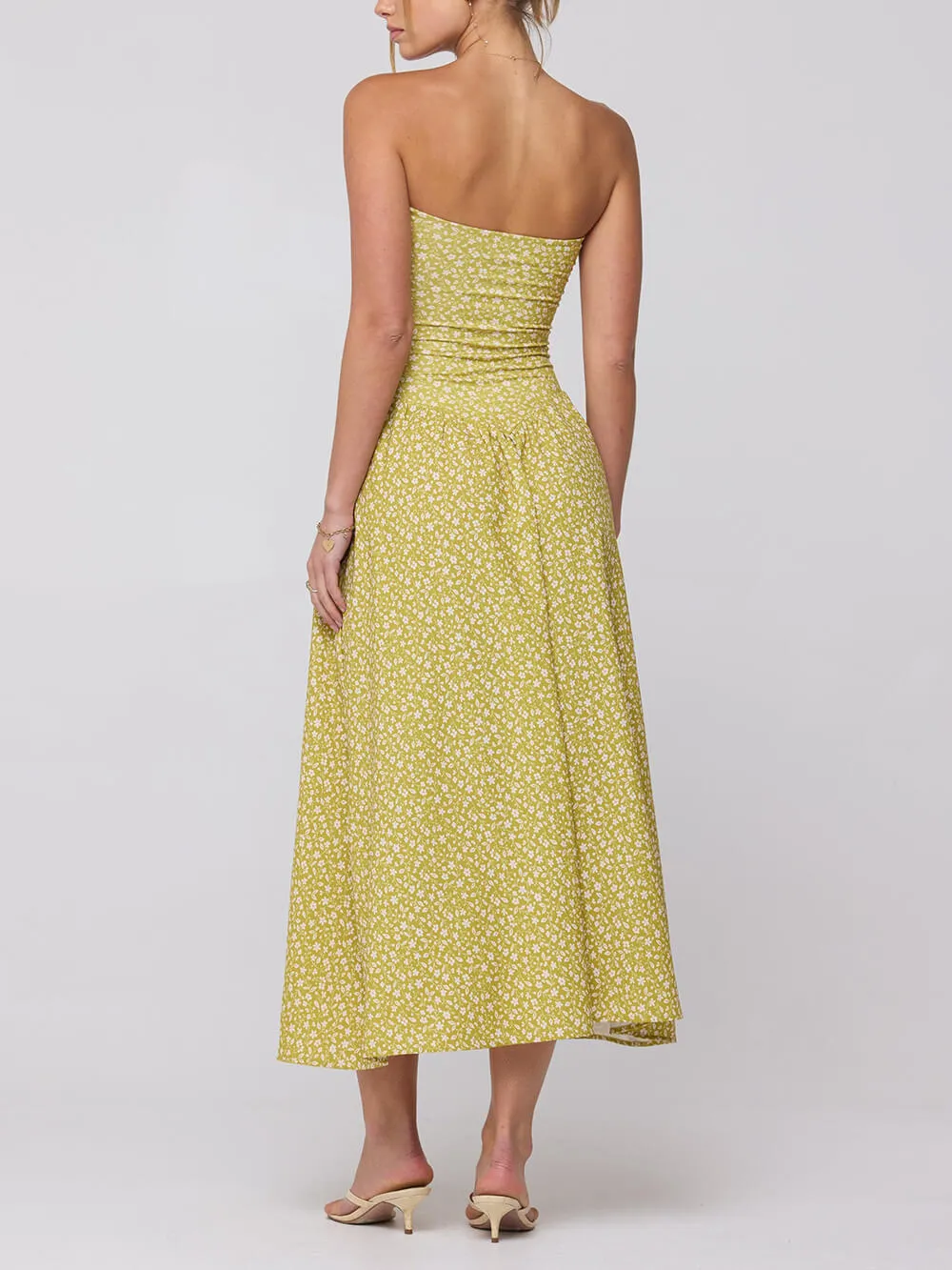 Chic Off-The-Shoulder Drop-Waist Print Flowy Midi Dress sold by Like My Choice product image thumbnail 5