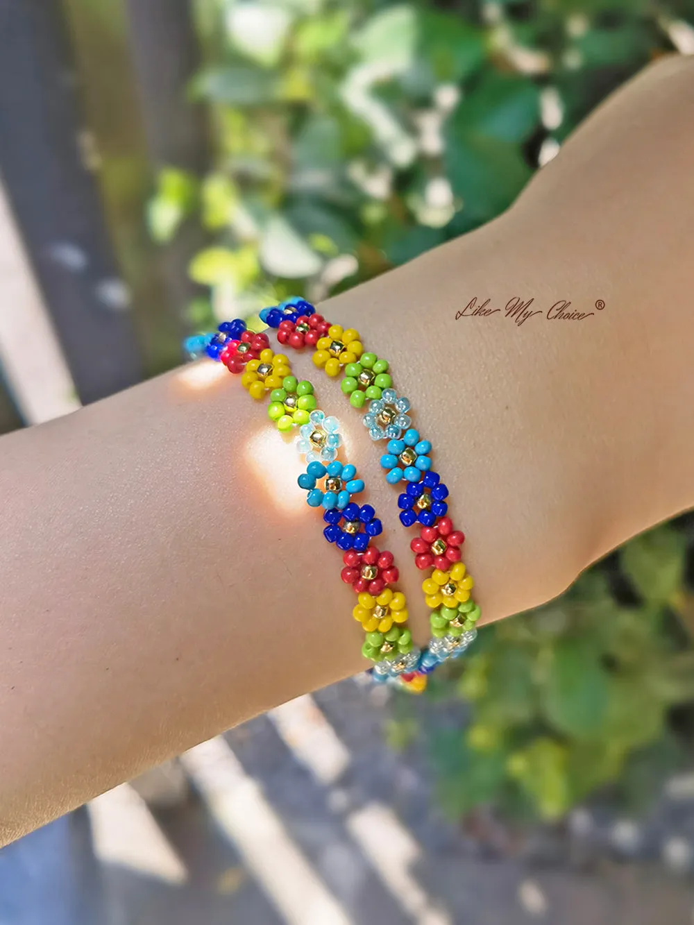 Adjustable Drawstring Beaded Bracelet Bohemian Daisy sold by Like My Choice product image thumbnail 3