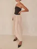 Strapless Black And Sand Paneled Maxi Dress sold by Like My Choice