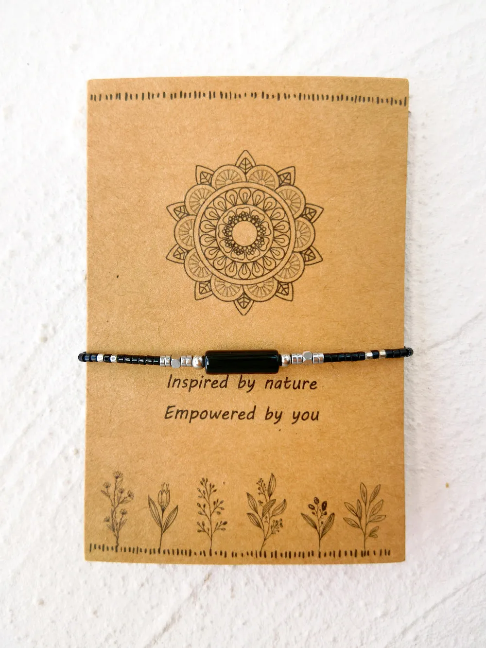 Adjustable Drawstring Beaded Bracelet Black Crystal sold by Like My Choice product image thumbnail 3