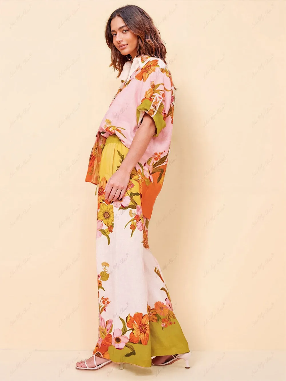 Unique Printed Pocket Wide Leg Pants sold by Like My Choice product image thumbnail 5