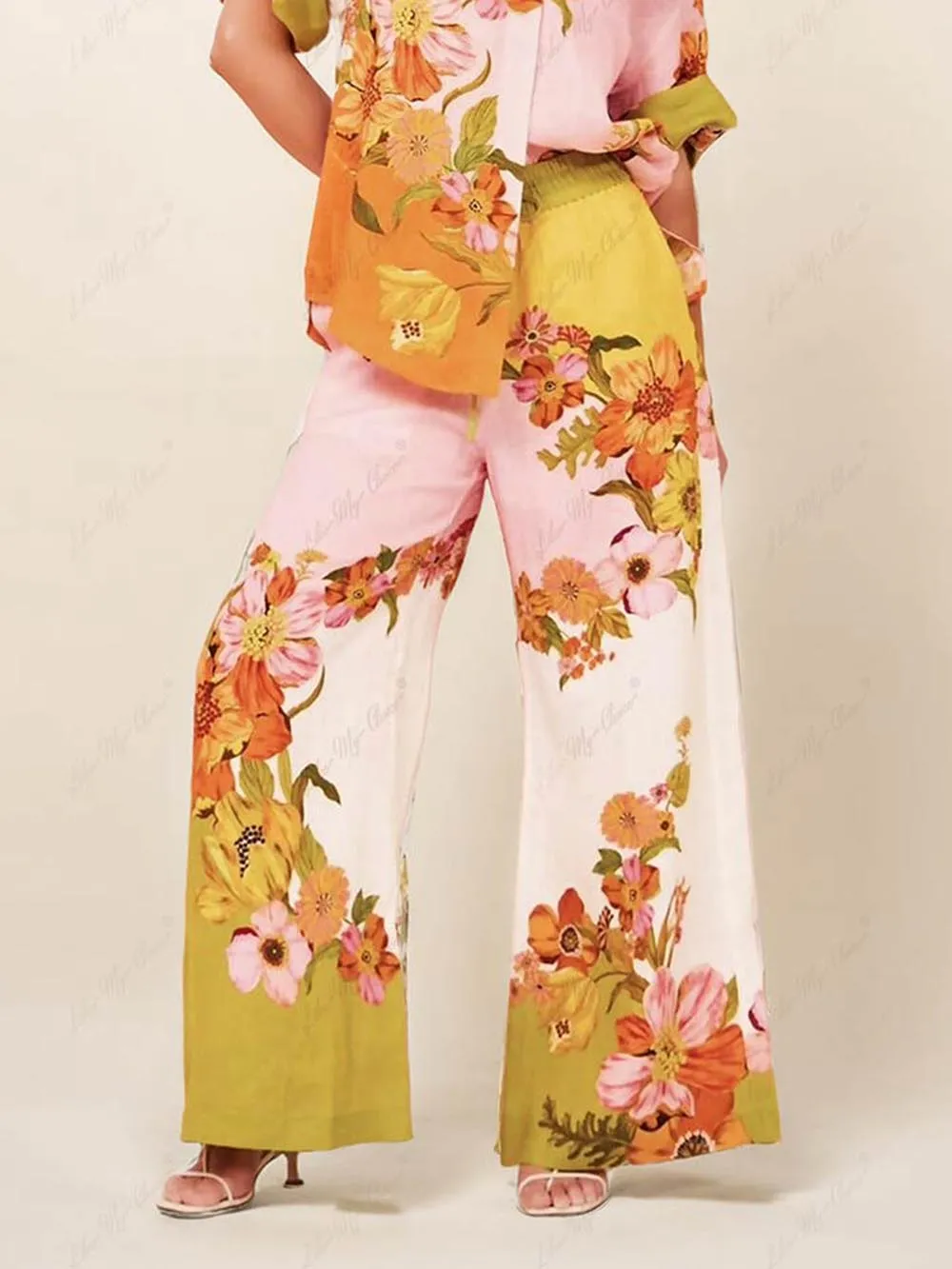 Unique Printed Pocket Wide Leg Pants sold by Like My Choice