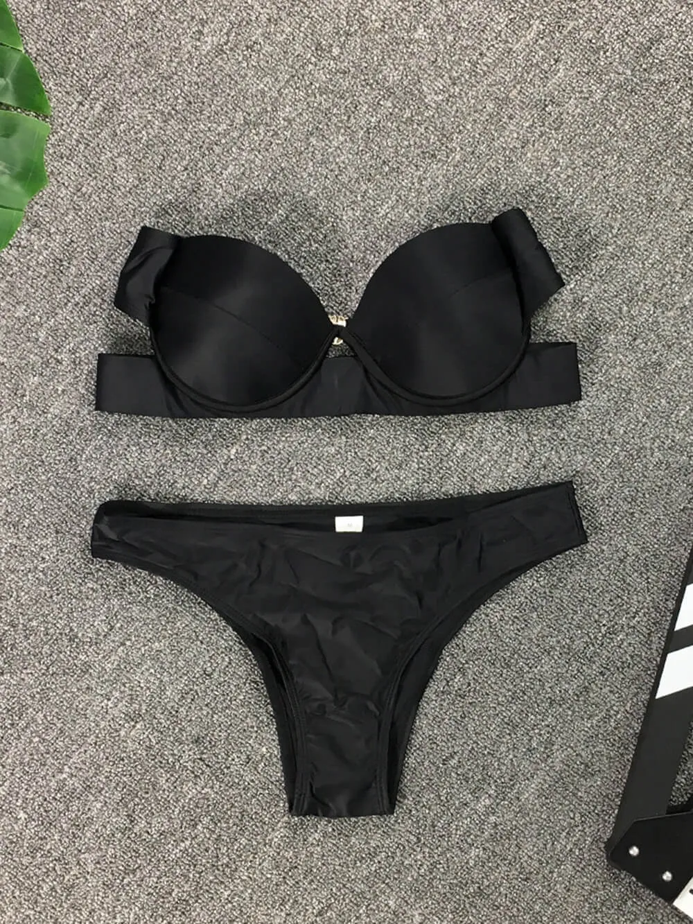 Strapless Black Hard-Packed Bikini sold by Like My Choice product image thumbnail 2
