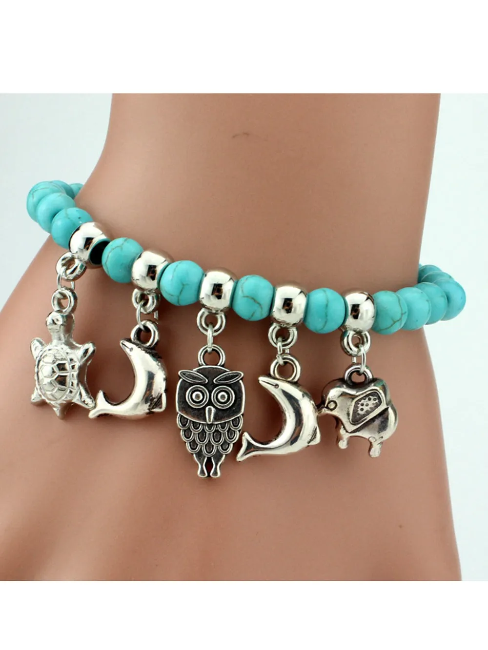 Turquoise Fashion Elephant Cross Bracelet sold by Like My Choice product image thumbnail 2