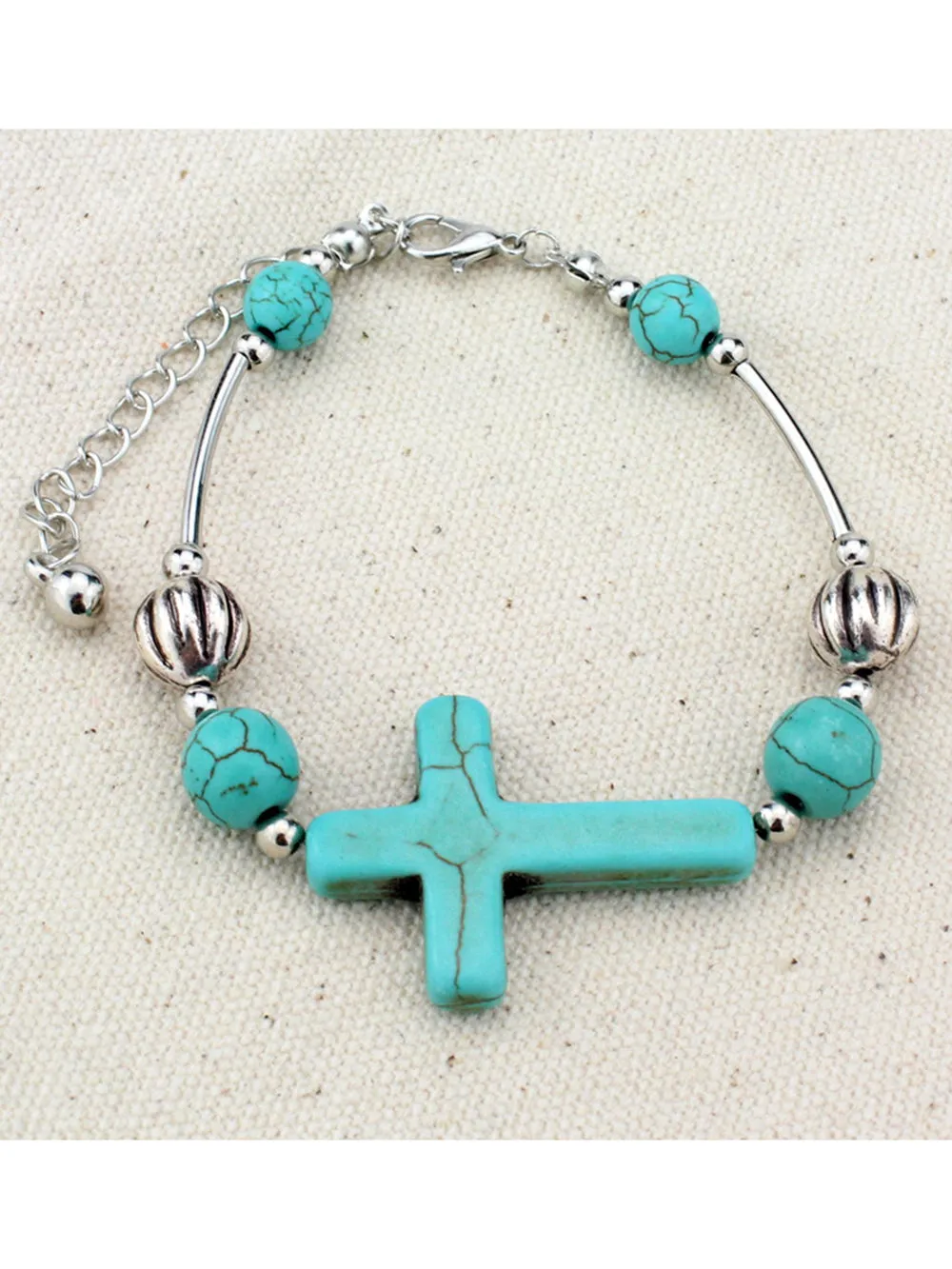 Turquoise Fashion Elephant Cross Bracelet sold by Like My Choice product image thumbnail 3