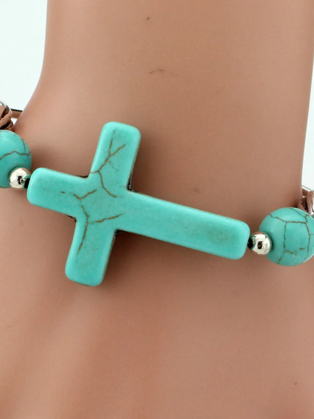 Turquoise Fashion Elephant Cross Bracelet sold by Like My Choice product image thumbnail 4