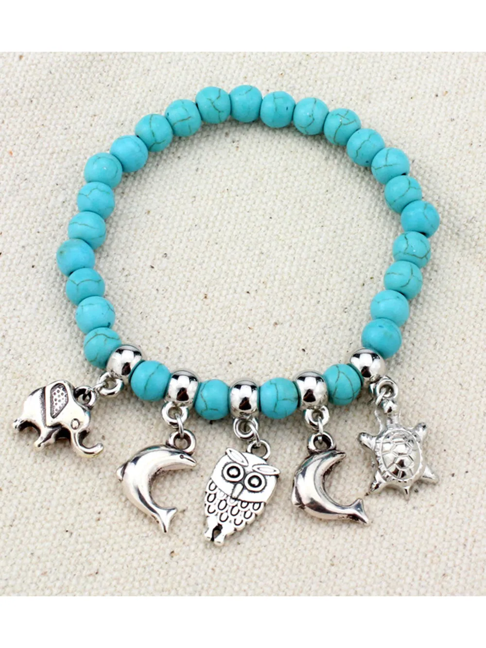 Turquoise Fashion Elephant Cross Bracelet sold by Like My Choice