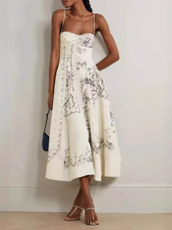 Elegant Elegant Suspender Print Dress sold by Like My Choice