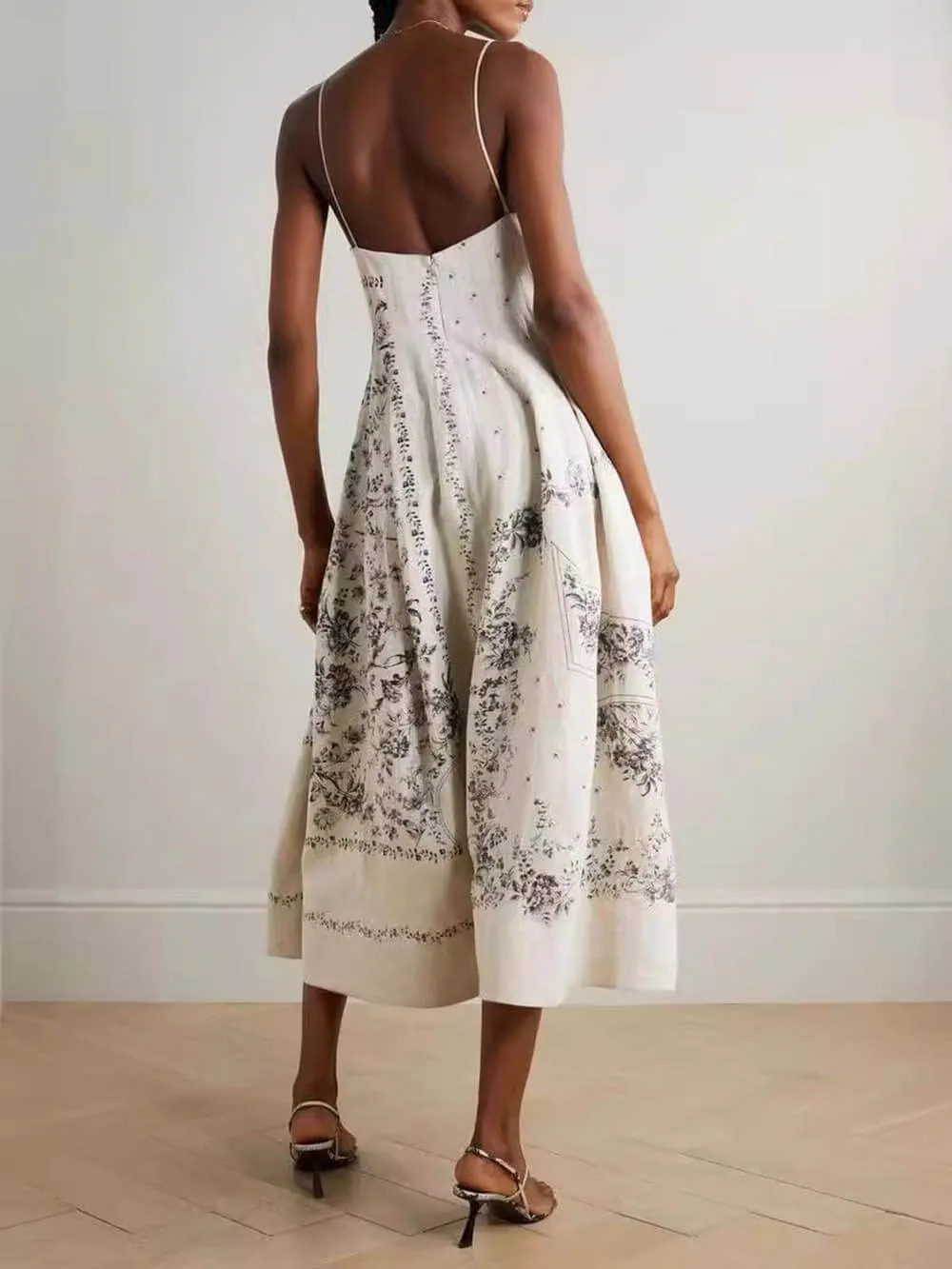 Elegant Elegant Suspender Print Dress sold by Like My Choice product image thumbnail 2