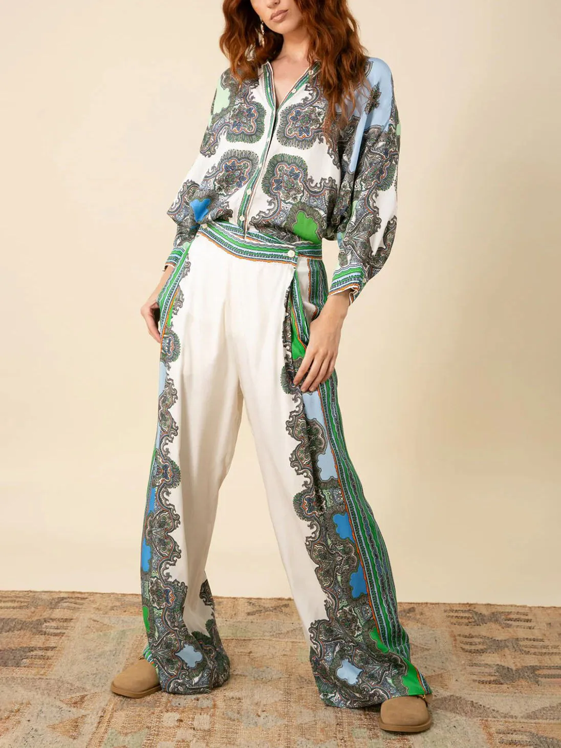 Exquisite Paisley Ethnic Print Super Loose Shirt sold by Like My Choice product image thumbnail 5