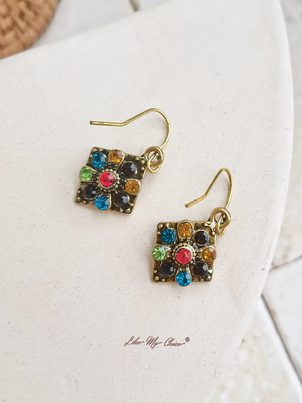 Small colorful boho earrings sold by Like My Choice product image thumbnail 2