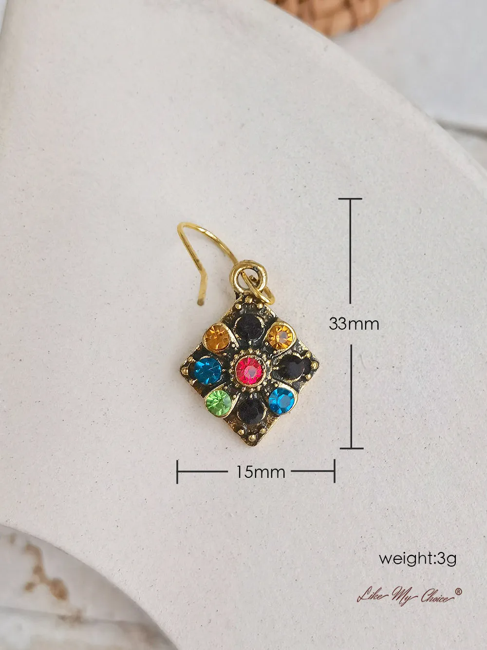 Small colorful boho earrings sold by Like My Choice product image thumbnail 4