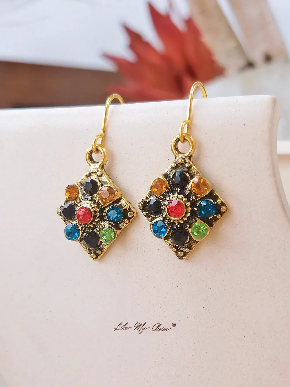 Small colorful boho earrings sold by Like My Choice