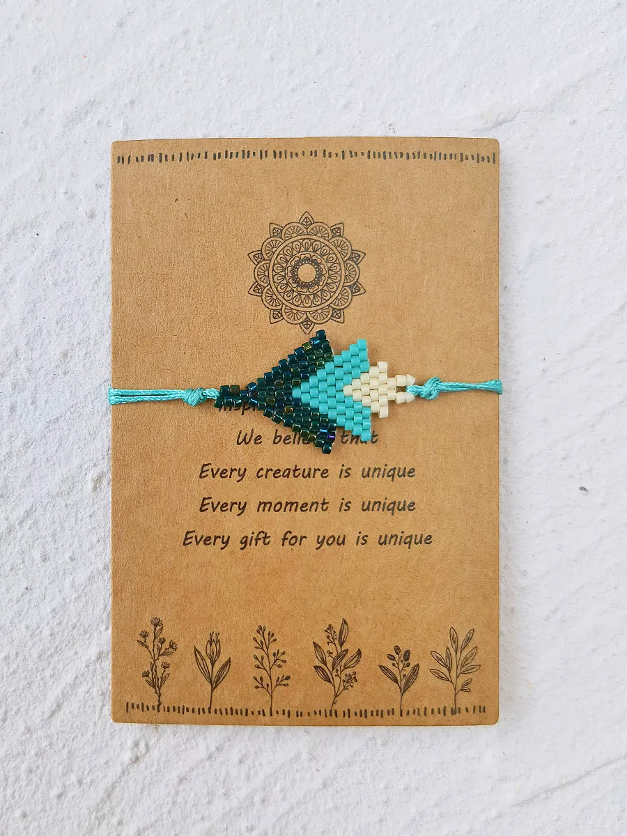 Adjustable Drawstring Beaded Bracelet Miyuki Emerald Arrow sold by Like My Choice product image thumbnail 3