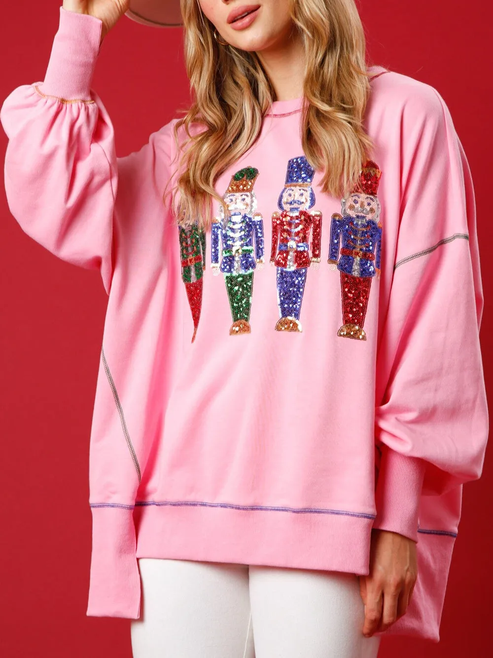 Sequin Nutcracker French Terry Sweatshirt sold by Like My Choice product image thumbnail 3