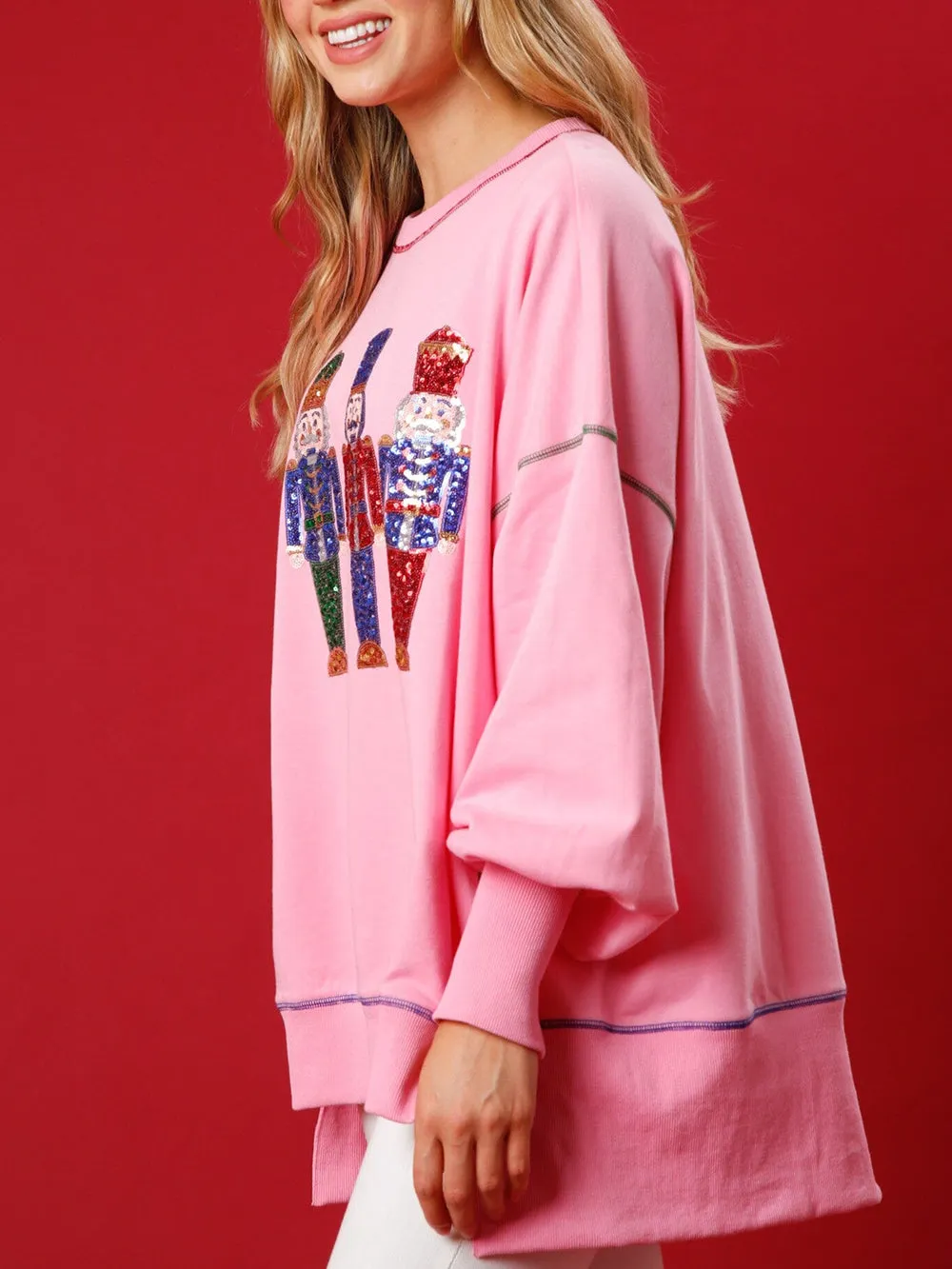 Sequin Nutcracker French Terry Sweatshirt sold by Like My Choice product image thumbnail 4