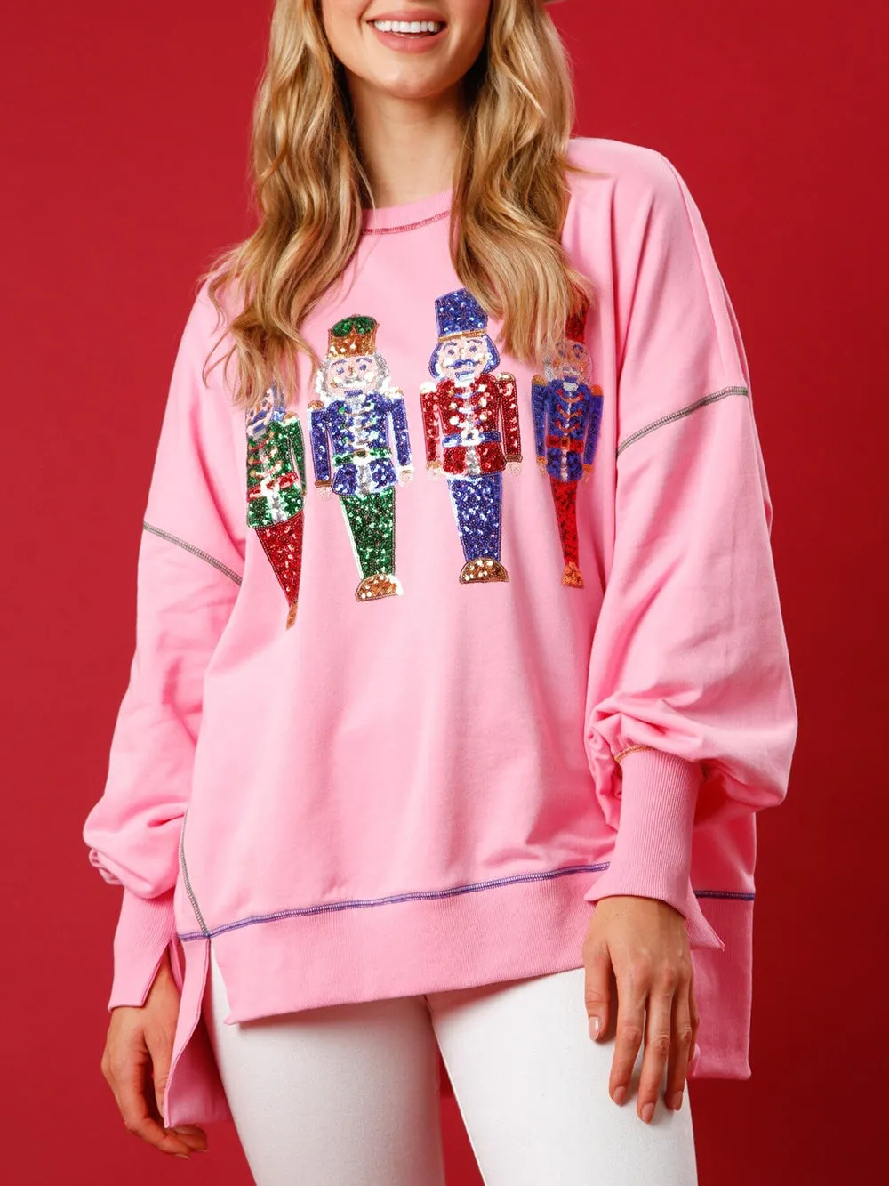 Sequin Nutcracker French Terry Sweatshirt sold by Like My Choice product image thumbnail 2