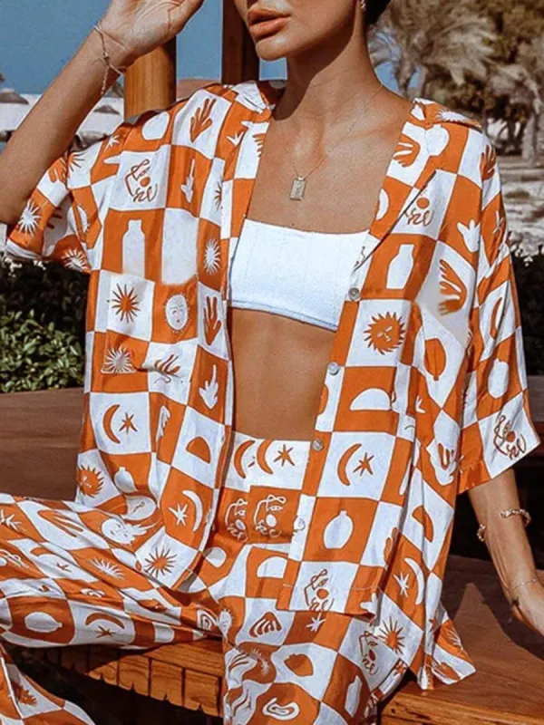 Afternoon Sun Loose Print Oversized Shirt sold by Like My Choice