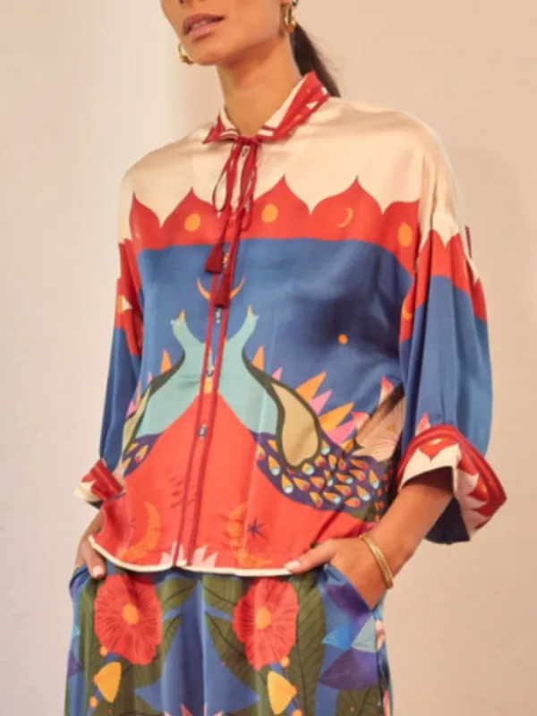 Spread Collar Kimono-Style Sleeves Top sold by Like My Choice