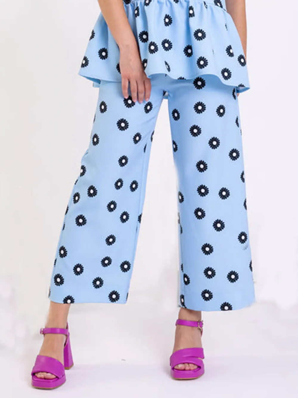 Classic Daisy Flower Pocket Wide Leg Pants sold by Like My Choice