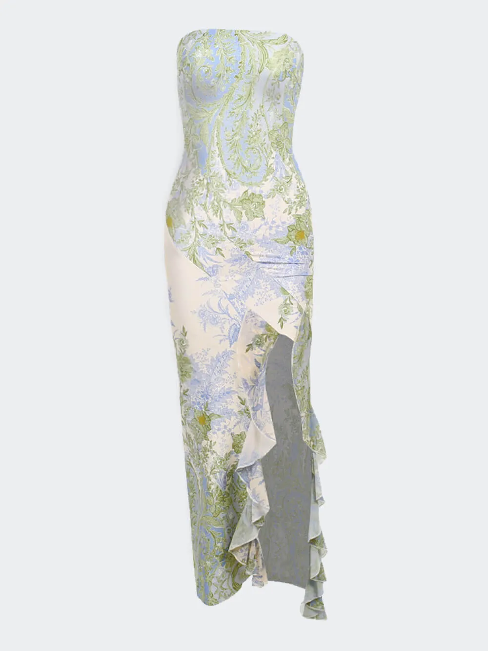 Floral Sexy Slit Maxi Dress sold by Like My Choice product image thumbnail 2