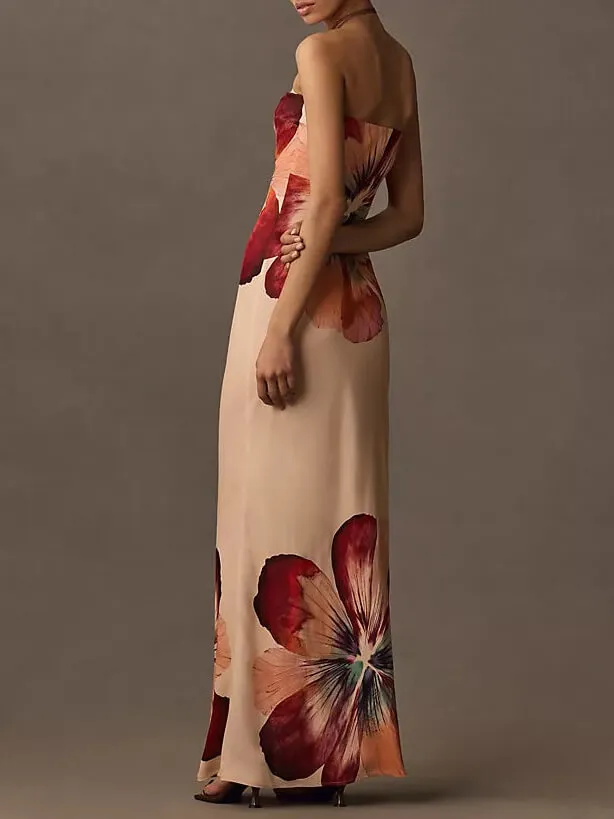 Fashionable Printed Sexy Tube Top Slim Fit Midi Dress sold by Like My Choice product image thumbnail 3