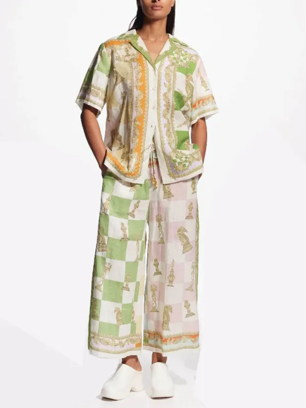 Fun Holiday Unique Printed Loose Wide Leg Pants sold by Like My Choice