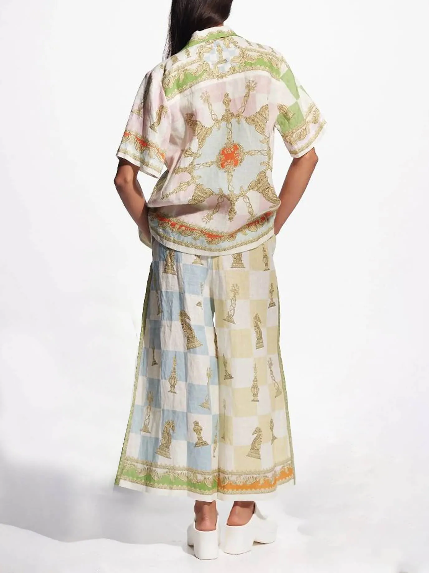 Fun Holiday Unique Printed Loose Wide Leg Pants sold by Like My Choice product image thumbnail 3