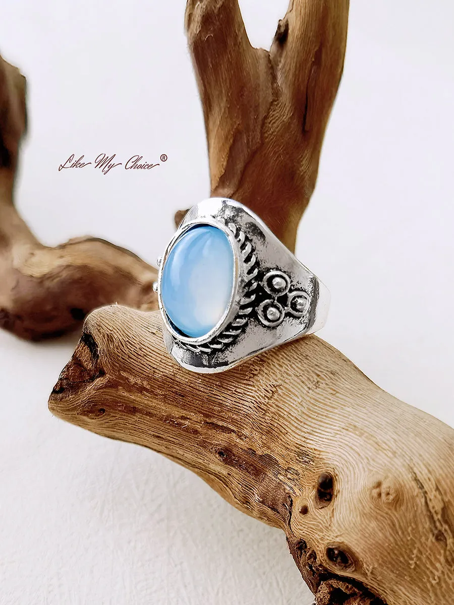 Blue Gemstone Boho Ring sold by Like My Choice product image thumbnail 2