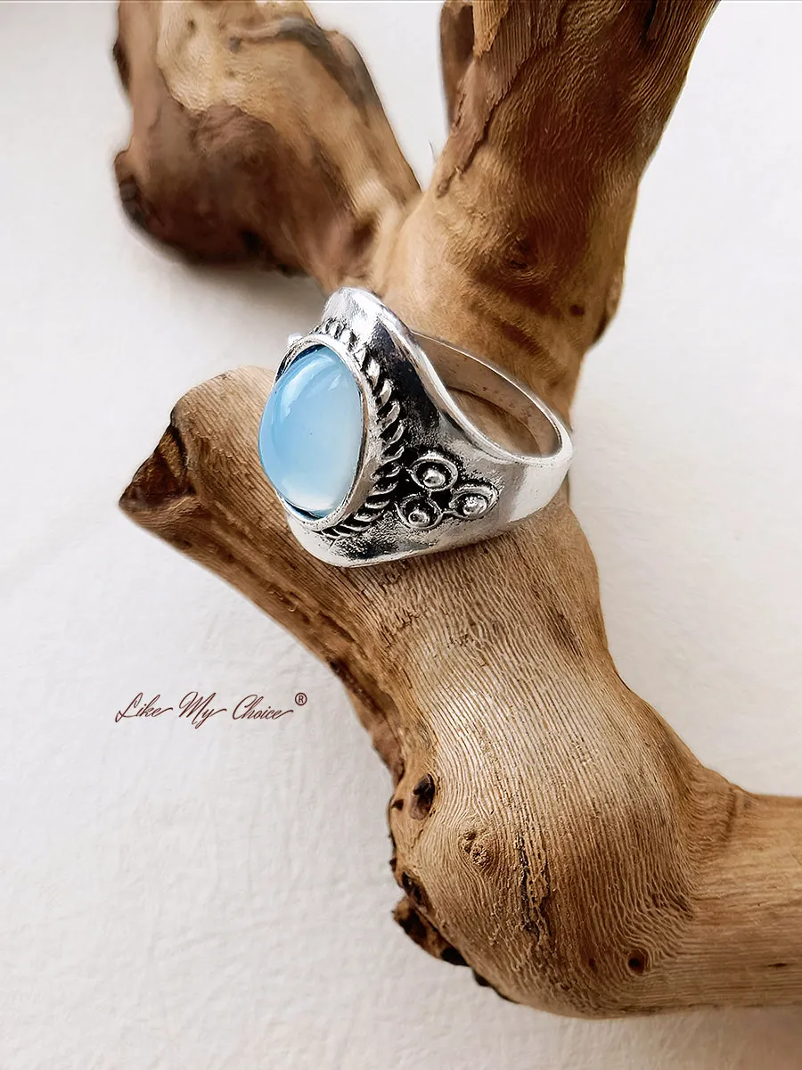 Blue Gemstone Boho Ring sold by Like My Choice product image thumbnail 3