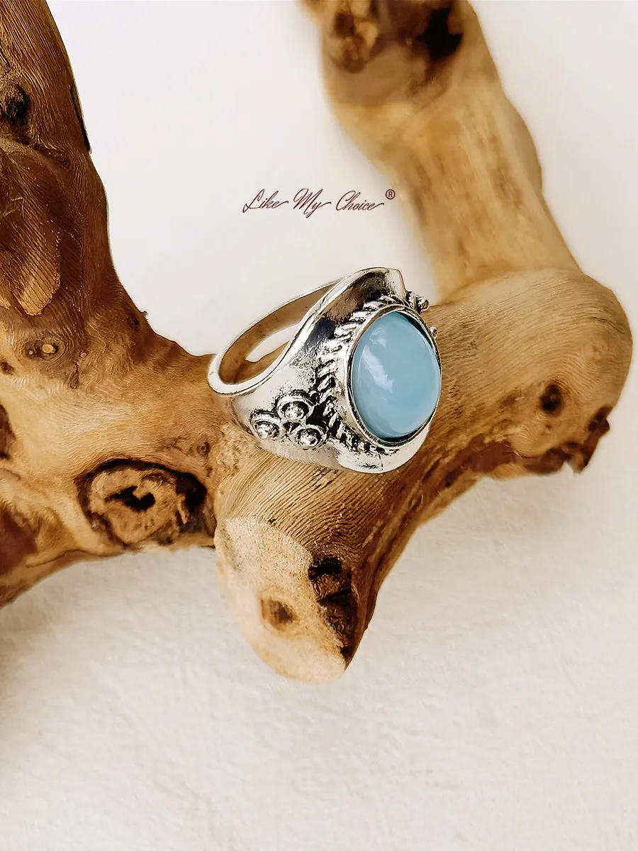 Blue Gemstone Boho Ring sold by Like My Choice product image thumbnail 4