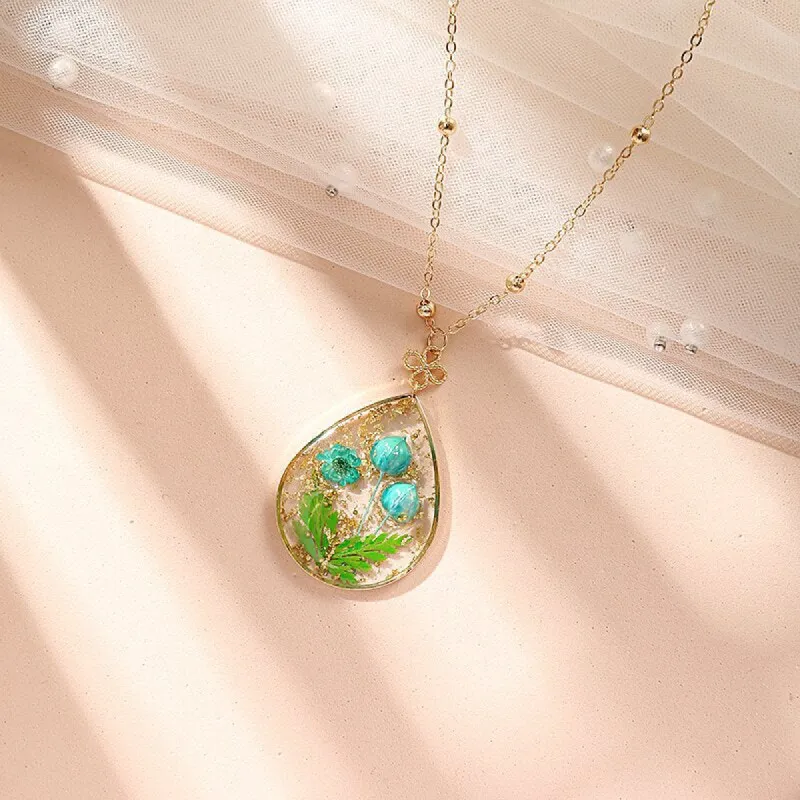 Acacia Seed Resin Dried Flower Necklace sold by Like My Choice