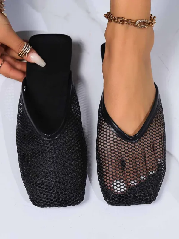 Fashionable And Simple Flat-Soled Hollow Breathable Mesh Shoes sold by Like My Choice